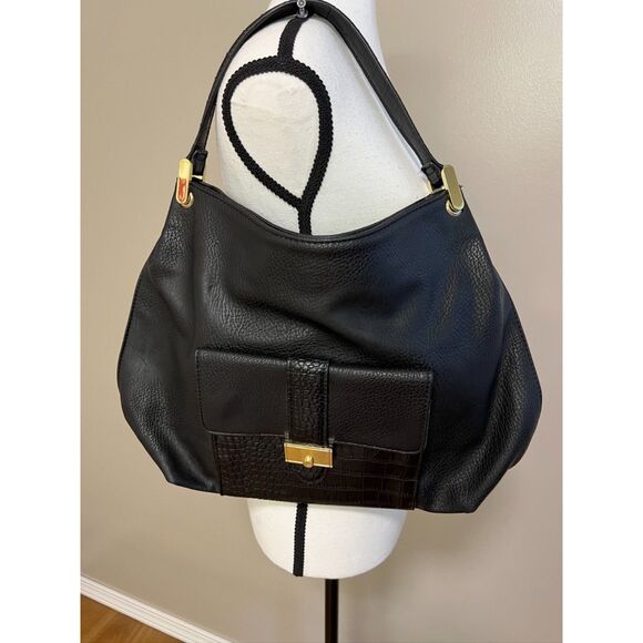 NWOT Olivia + Joy faux pebbled leather shoulder/hobo bag - Picture 1 of 10